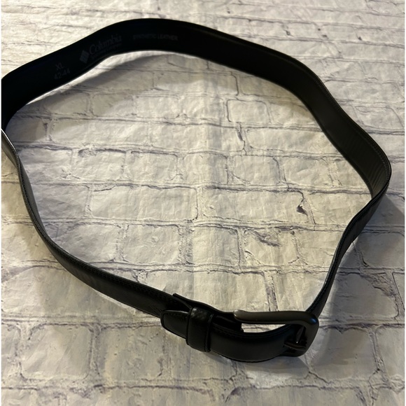 COLUMBIA SPORTSWEAR COMPANY MENS VEGAN LEATHER BLACK CHUNKY BELT SIZE XL (42-44) - Picture 9 of 10